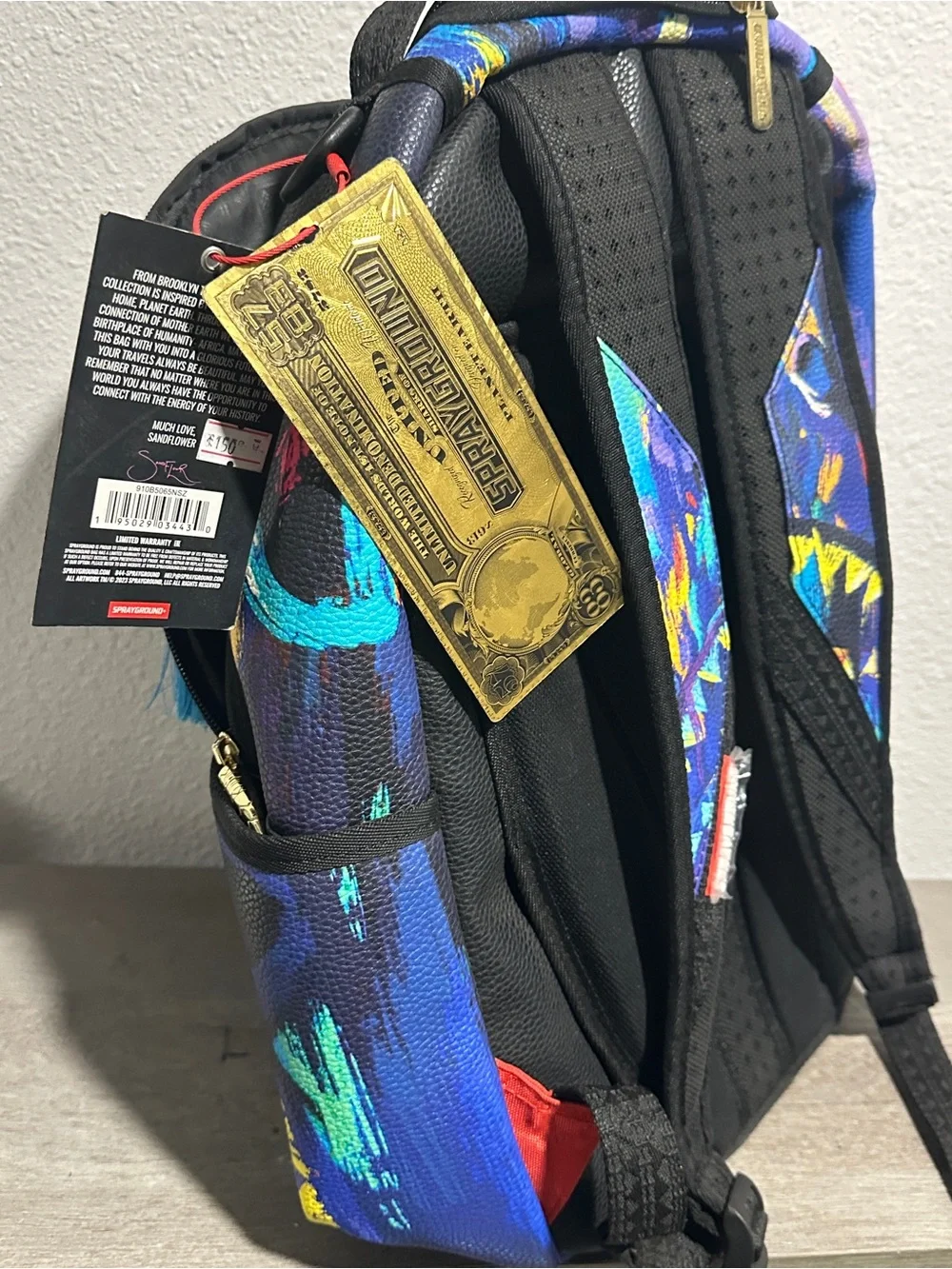 Sprayground AI African Intelligence Sandflower Shark Backpack NWT